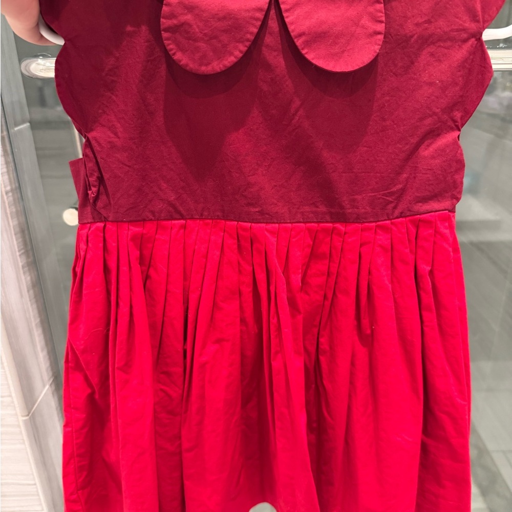 Jacadi Burgundy Dress with Elegant Bow